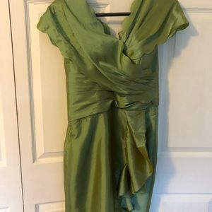 Beautiful green dress.